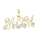 1/10CTW-NAT DIA NK GIFT "MOM" PENDANT Daisy Joyeria