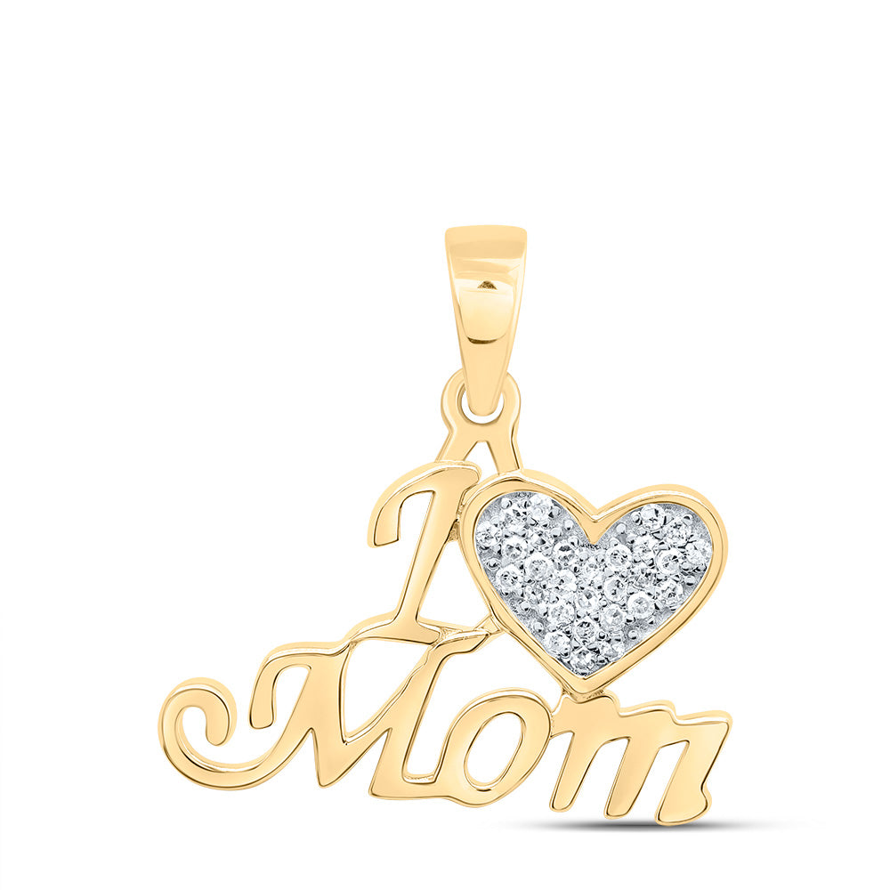 1/12CTW-DIA P1 GIFT "I ? Mom" PENDANT Daisy Joyeria