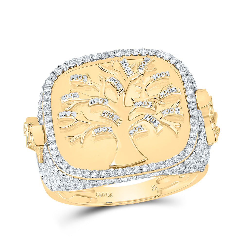 1 1/2CTW-DIA NK MONEY TREE MENS RING 10 Daisy Joyeria
