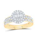 3/4CTW-NAT DIA ANA M  DIANA ROUND BRIDAL SET 7 Daisy Joyeria