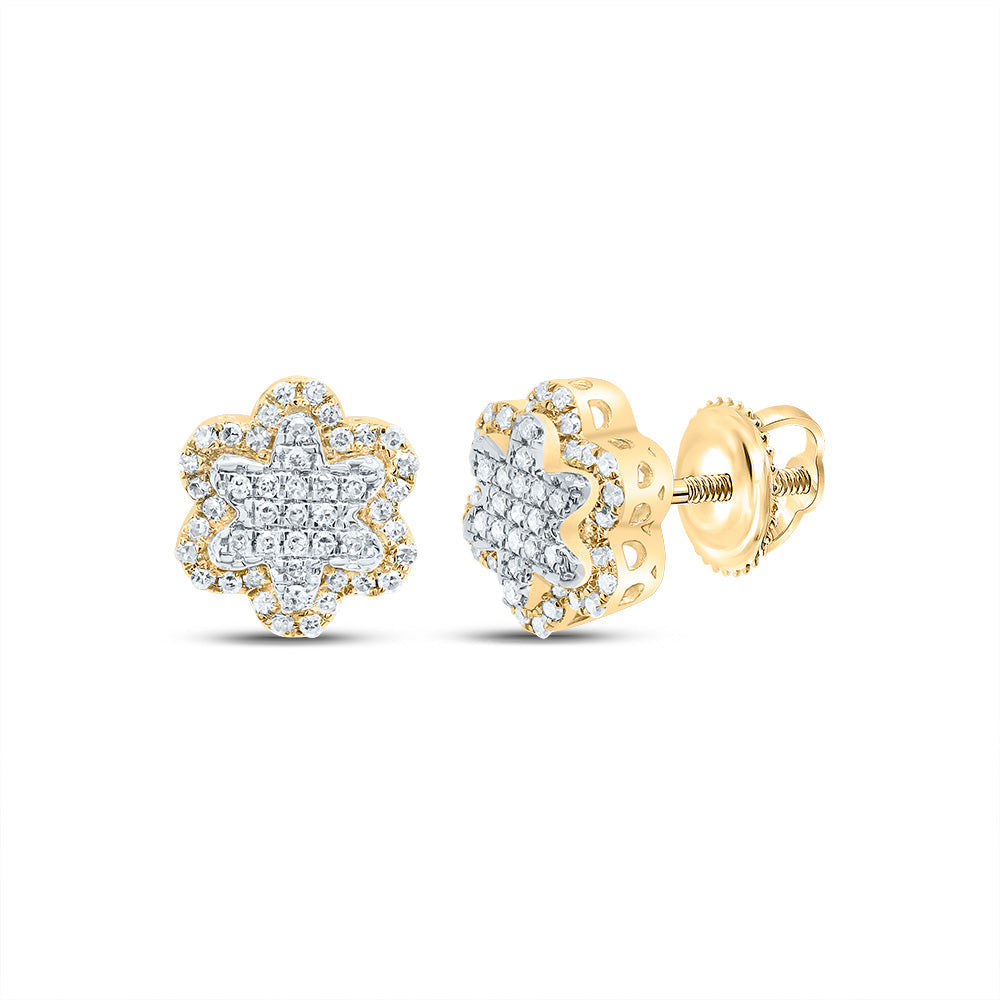 1/4CTW-DIA NK FASHION FLOWER STUD EARRING Daisy Joyeria