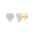 3/8CTW-NAT DIA NK FASHION HEART EARRING Daisy Joyeria