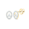 1/6CTW DIA P1 GIFT OVAL STUD EARRING Daisy Joyeria