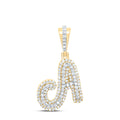 1/2CTW-DIA NK FASHION INITIAL "A" PENDANT Daisy Joyeria