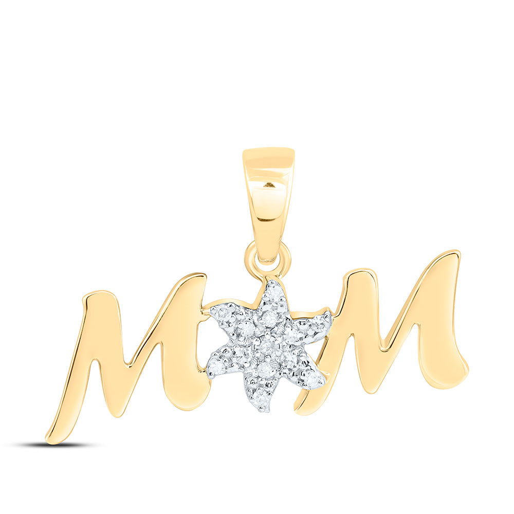 0.03CTW-NAT DIA P1 GIFT "Mom" PENDANT Daisy Joyeria